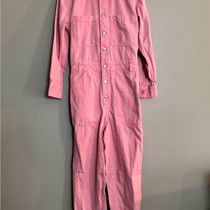 Madewell Pink Collared Jumpsuit